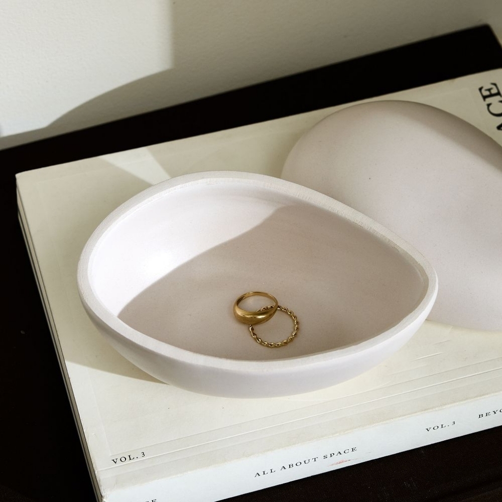 West Elm White Ceramic Decorative Box - Picture 9 of 9